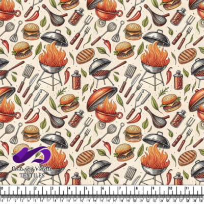 Motif de Gril de Barbecue et de Cuisson de Burgers