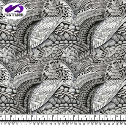 Zentangle Art - Abstract Black and White Drawing