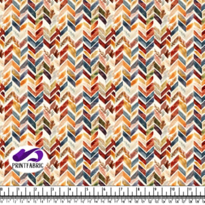 Colorful Chevron Leaf Pattern