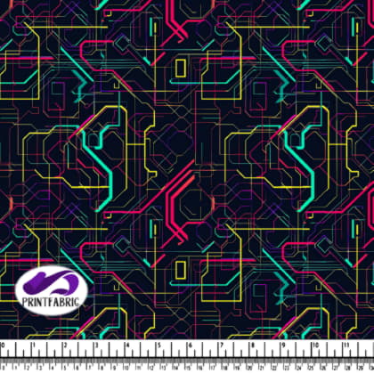 Colorful Circuit Board Pattern