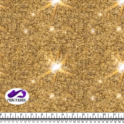 Starry Sky with Shining Stars on a Gold Background