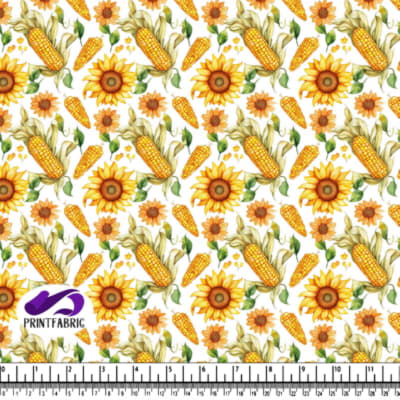 Cute Sunflowers and Corn Pattern