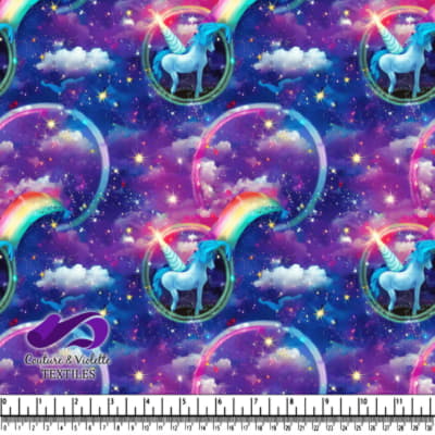 Unicorn and Star Pattern Background