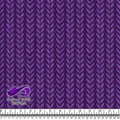 Purple chunky knitted fabric texture