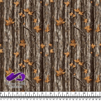 Brown autumn leaves and branches