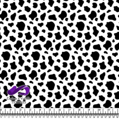 Black and white cow print pattern