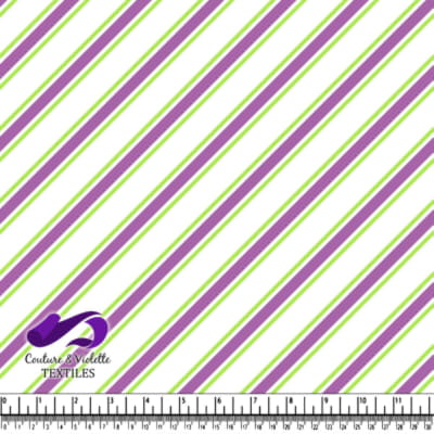 Diagonal stripes pattern in purple and lime green