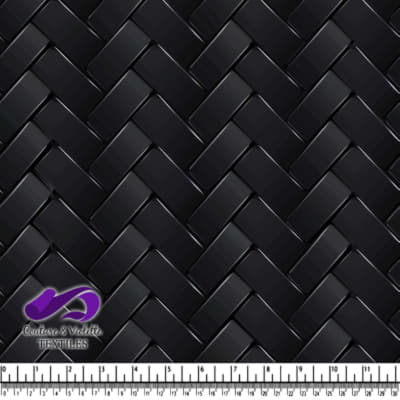 Black glossy woven basket pattern background texture