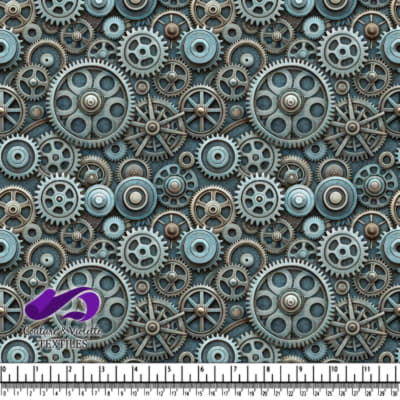 Intricate Metal Gears Interlocking Machinery Pattern Design