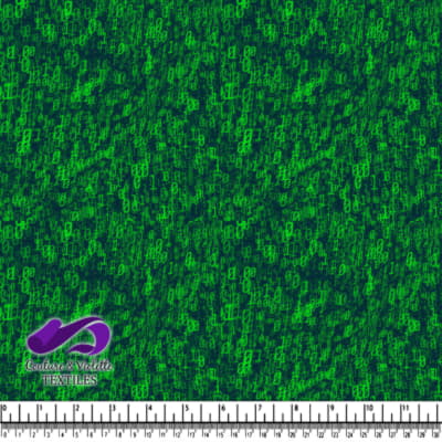 Abstract Digital Binary Code Background in Green Color