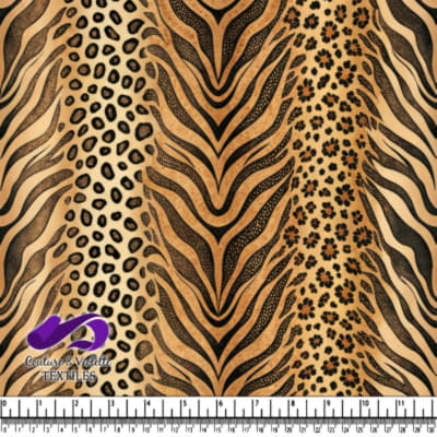 Leopard cheetah and tiger stripes in brown and black tones