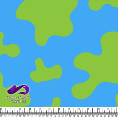 Blue and green abstract camouflage pattern