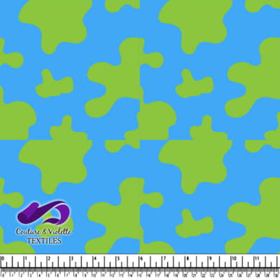 Blue and green abstract camouflage pattern