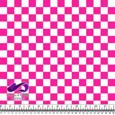 Pink and white checkerboard pattern