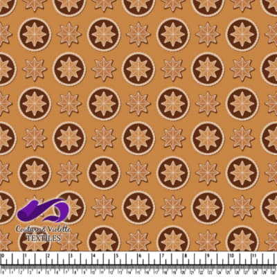 Pattern of star-shaped gingerbread cookies