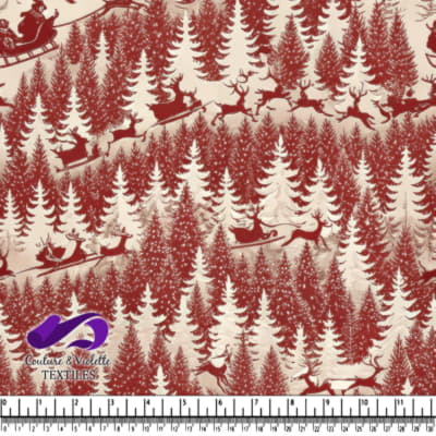 Santa Claus Sleigh Riding Through a Forest