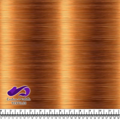 Copper colored horizontal striped textile fabric