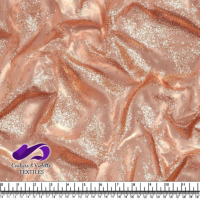 Shiny Rose Gold Metallic Foil Fabric