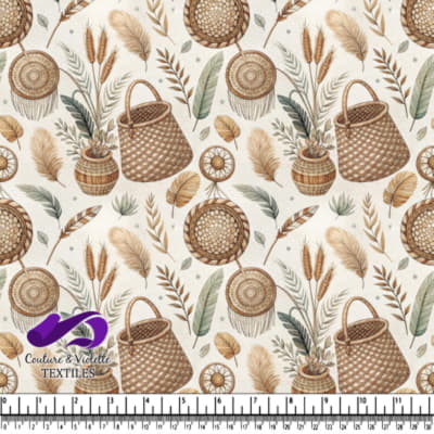 Rustic baskets and dried botanicals pattern