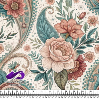 Vintage floral and paisley pattern