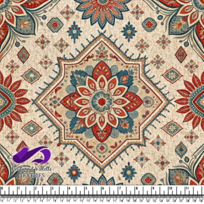 Vintage floral geometric pattern