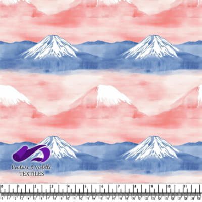 Gentle Sunrise Over Snowy Mountain Landscape Pattern