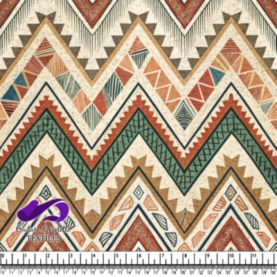 Bohemian Aztec Chevron Pattern in Earth Tones