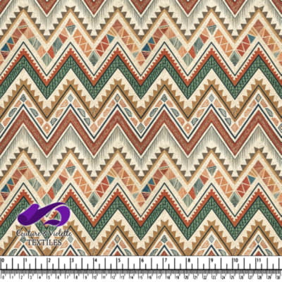 Bohemian Aztec Chevron Pattern in Earth Tones