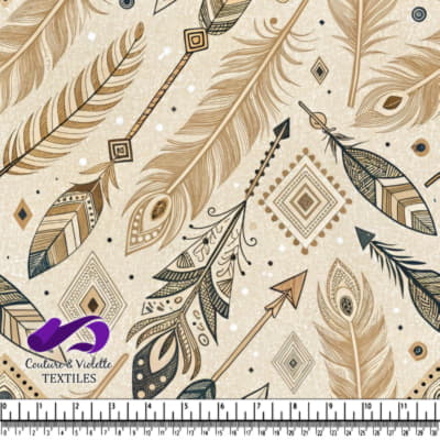 Boho Style Feathers and Arrows Pattern