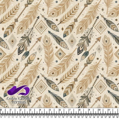 Boho Style Feathers and Arrows Pattern
