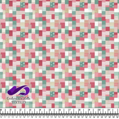 Festive Patchwork Pattern in Soft Pastel Colors