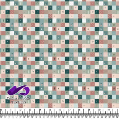 Pastel Patchwork Quilt Pattern Fabric Design