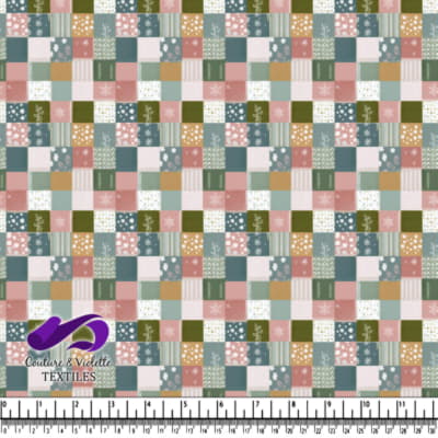 Vintage Floral Patchwork Pattern with Soft Pastel Colors