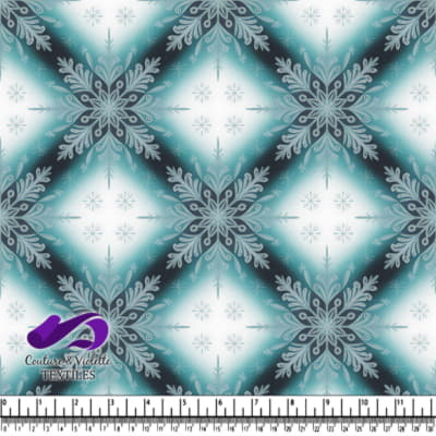 Intricate Winter Snowflake Pattern with Gradient Blue Background