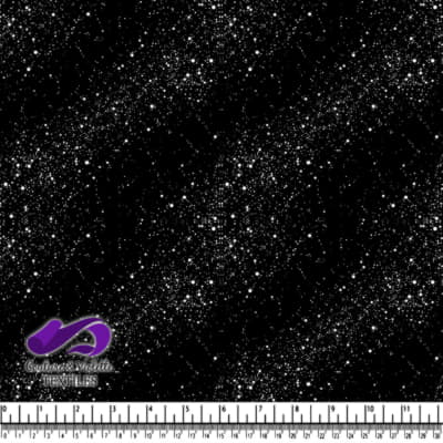 Motif de ciel étoilé noir avec des points blancs