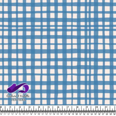 Imprimé en plaid bleu et blanc