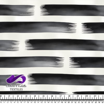 Motif de traits de pinceau noirs abstraits sur fond blanc