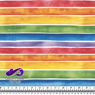 Impression d'Eau Arc-en-Ciel à Rayures Vives