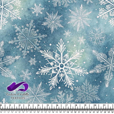 Motif Élégant de Flocon de Neige d'Hiver