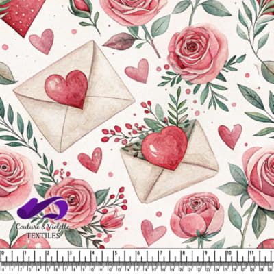 Hearts and Roses Love Letters Pattern