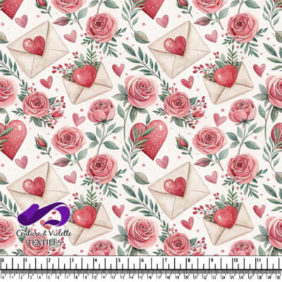 Hearts and Roses Love Letters Pattern