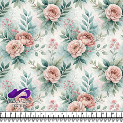 Vintage Roses and Greenery Pattern