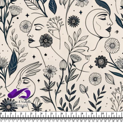 Visages Floraux et Feuilles