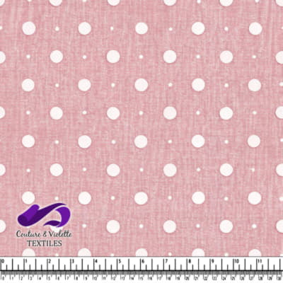 Pink Polka Dot Cotton Fabric Pattern