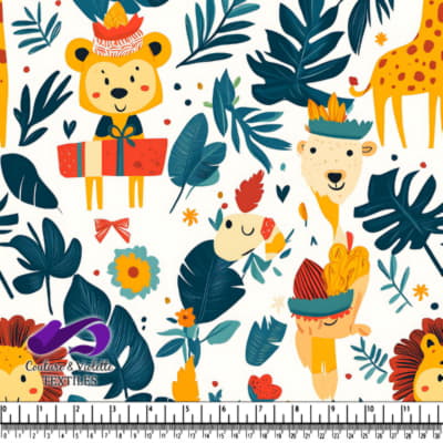 Motif d'Animaux de Jungle Adorables