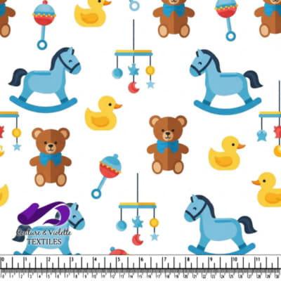 Baby Toy Pattern Fabric Design