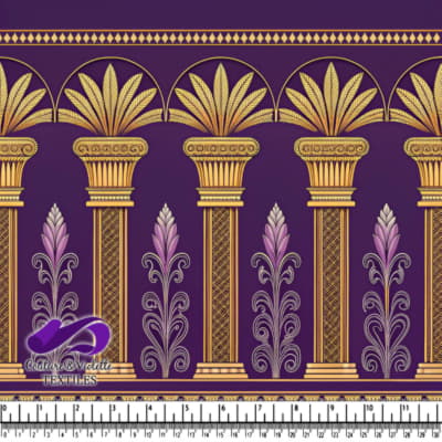 Regal Egyptian Pillars Pattern Design