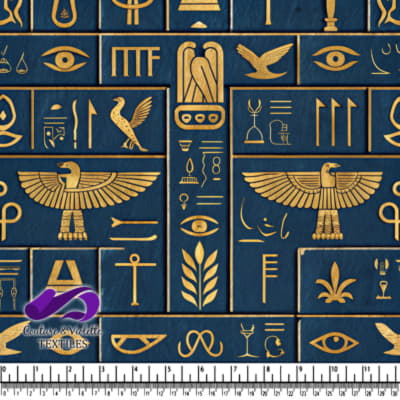 Ancient Egyptian Hieroglyphic Symbols Pattern