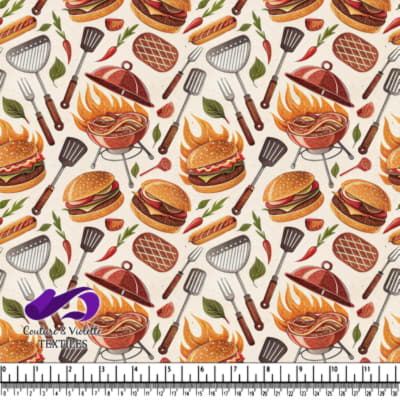 Motif de Gril et de Burger de Barbecue