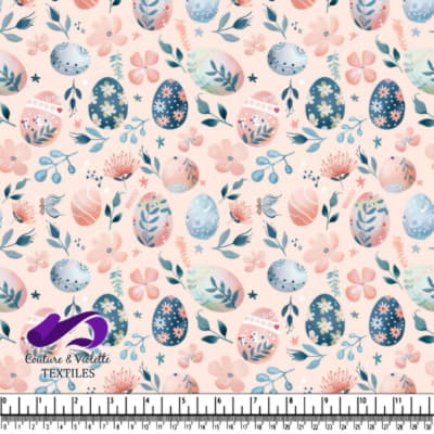 Motif Printanier des Œufs Fleuris